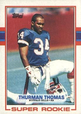  2022-01-14. Thurman Thomas 1991 Topps STADIUM CLUB #395 BGS 9 MINT! Buffalo Bills LEGEND HOF #395 [eBay] $35.00. 2021-06-02. 1991 Topps Stadium Club #395 Thurman Thomas PSA 9 MINT HOF Buffalo Bills [eBay] $15.50. 